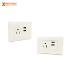 home use universal electrical south american type 3 pin wall socket with usb