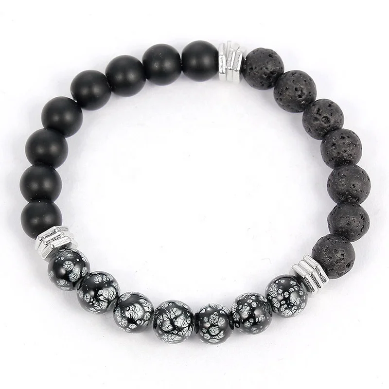 Wholesale Fashion Natural Stone Bracelet Blend Snowflake Stone Men&Women Beaded Bracelet, Photo
Wholesale Fashion Natural Stone Bracelet Blend Snowflake Stone Men&Women Beaded Bracelet, Photo
