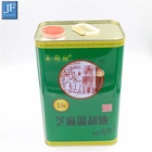5L empty square edible pure sesame blended oil tin can