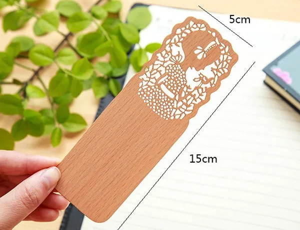 hollow wood bookmarks