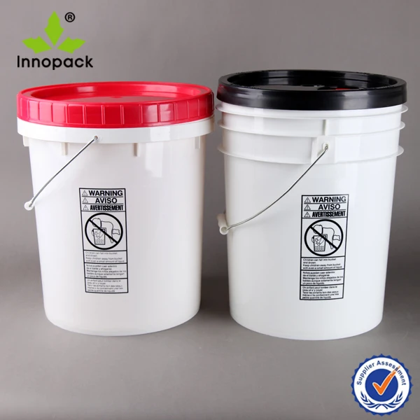 White Pp Screw Top 20l Plastic Buckets Wholesale Pail 20 Liter With