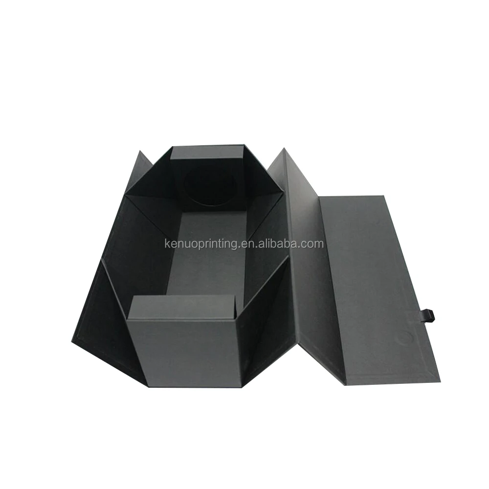 black paper coated custom packaging cardboard wine paper gift