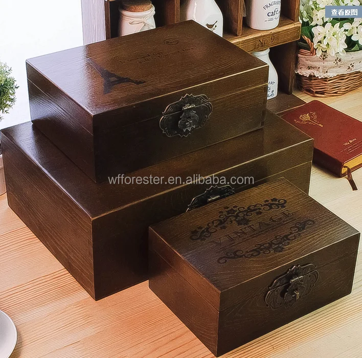 classical wooden decorative box gift box packaging wholesale hot