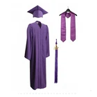 Custom design high quality purple Graduation gowns