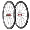 ICAN carbon fiber red hub wheels 700c clincher Chinese carbon road bike wheels