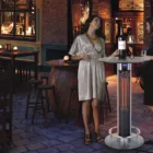 High quality 1600W IP44 95cm height electric heater LED lighting table heater
