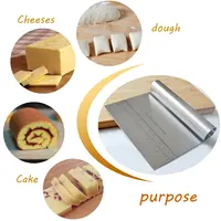 

Durable Stainless Steel Pizza Dough Scraper Cutter Fondant Cake Baking Pastry Spatulas Cutters Kitchen Tool Accessories