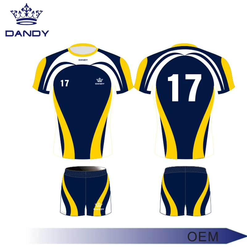 Sublimated Tight Fit Striped Rugby Jerseys Hot Selling Factory Price