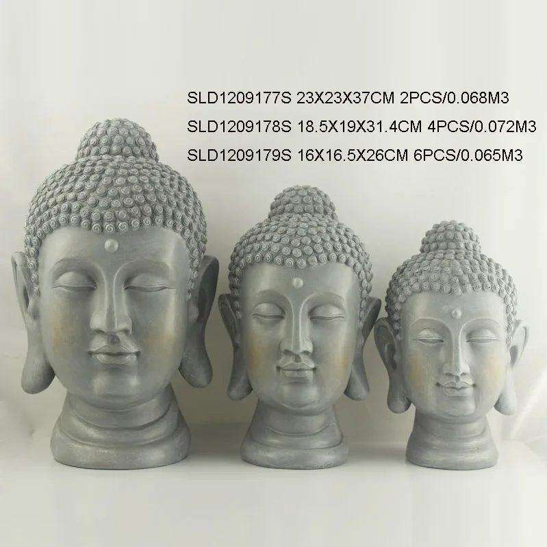 3 S Cement Finish Buddha Head Garden Ornaments On Alibaba Com