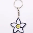 Simple smart high quality keyring Star shaped metal keychain customized wholesale key chain