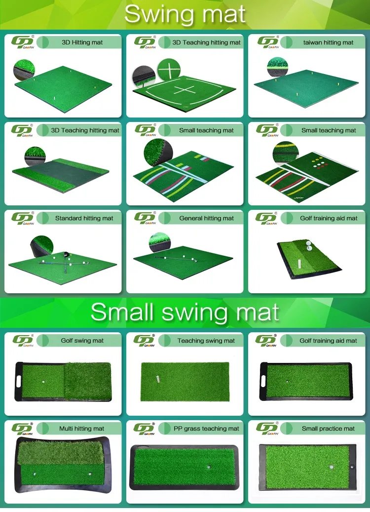 Wholesale green grass 3D golf hitting mat for golf teaching
