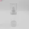 Plastic cosmetic packing white clear airless pump spray bottle 15ml 30ml 50ml free sample