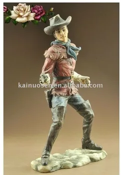 resin cowboy statues