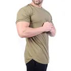 Wholesale custom men clothing cotton spandex athletic wear slim fit t shirts in bulk