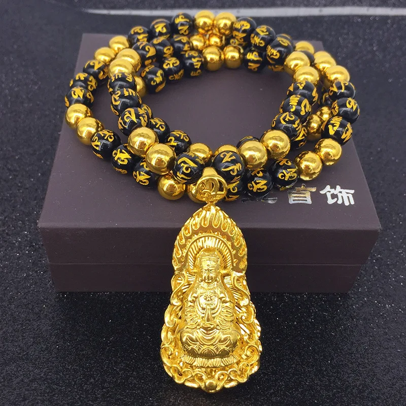 India 24K Gold Plated Beaded Buddha Pendant Necklace For Women Copper Fine Jewelry Wholesale
India 24K Gold Plated Beaded Buddha Pendant Necklace For Women Copper Fine Jewelry Wholesale