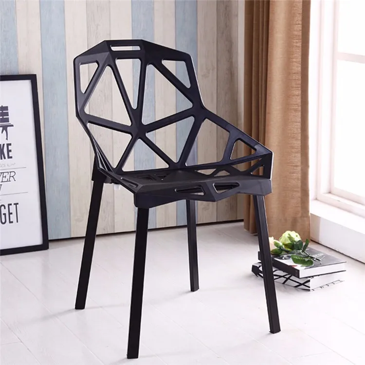 Venta al por mayor colorida moderna apilable comedor sala de estar ... Silla sslon acero plastico mofernas