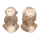 Modern promotion gift item ornamental home goods curved ceramic garden decoration monkey statues