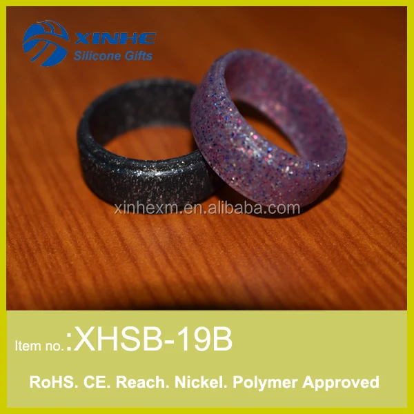 2018 perfect gifts silicone glitter ring silicone wedding