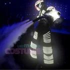 Traje LED Robot Costume led Clothes Stilts Walker Costume LED Suit Costume Helmet Laser Gloves CO2 Gun Jet Machine