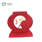Attractive design China red lantern shape desk magnetic calendar