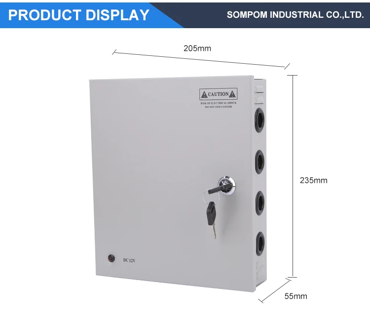 Best price Power Supply Box Distribution 9 Channel 8CH DC 12V 5A for CCTV Security Camera
