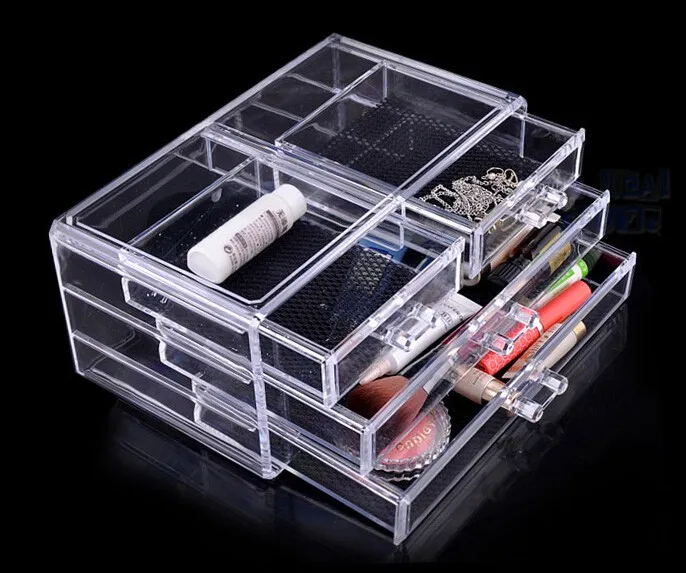 acrylic makeup storage drawers/high quality makeup storage containers wholesales