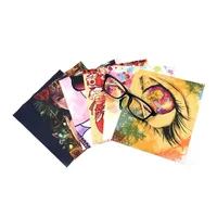 

100% Eco-friendly multi color full pattern transfer printing microfiber glasses screen lens cleaning cloth