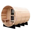 Pure canadian red cedar wooden room outdoor cabin barrel sauna for exports