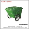 Plastic 400L waste recycle garbage container cart