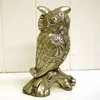 Factory custom made handmade carved hot new products polyresin handmade resin deco art craft of owl statue