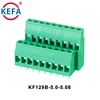 300V 20A Pluggable Double Row Green Color 5.0 5.08mm double level Terminal Block With Certification