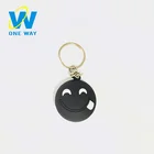 children kids Soft Rubber PVC Plastic Cartoon Figure Dolls smile face keychain
