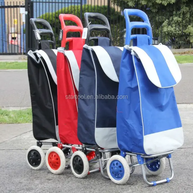 go upstair three wheel hot sale shopping trolley bag supermarket