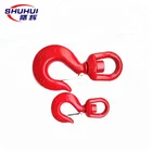 crane swivel hook with safety latch working load 0.75tons to 15tons