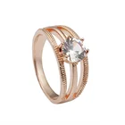 high quality fashionable simplify glittering zircon wedding for men sweet diamond silver women rings