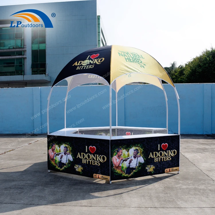 Outdoor Dia M Beverage Promotion Hexagonal Dome Tent Kiosks With