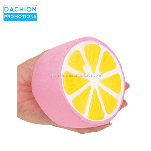 logo pink lemon jumbo slow rising scented charms kawaii squishy