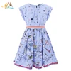 Funky doodle print sparkle sequins elasticated waistband fully lined girls dress