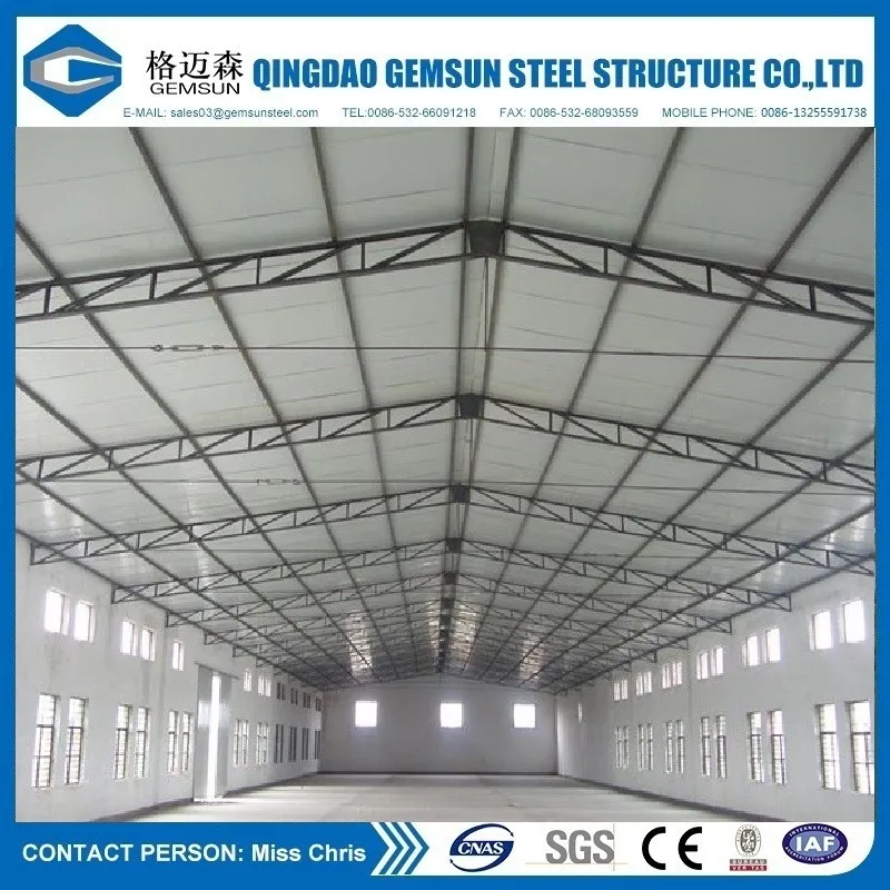 Light steel structure shed design steel building