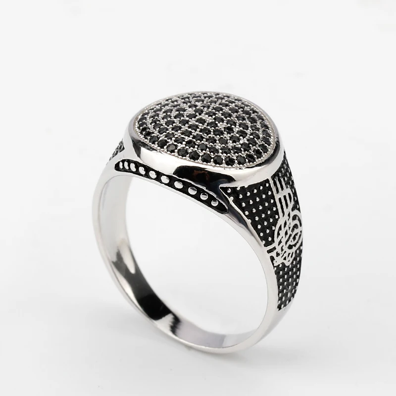 Real 925 Sterling Silver Setting Small Black Zircon Rings Color Music Pattern Finger Ring for Men
Real 925 Sterling Silver Setting Small Black Zircon Rings Color Music Pattern Finger Ring for Men