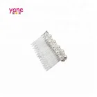 Fashion wholesale plastic hair girl shaped flat comb clip accessories with pearl for girls