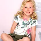 China factory OEM baby girl flower cotton t shirt