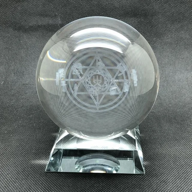good quality personalized laser engraved k9 crystal ball with