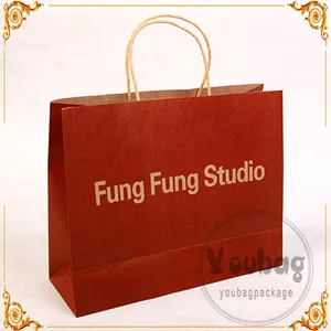 popular gift bag cheap shopping brown kraft paper shopper bags