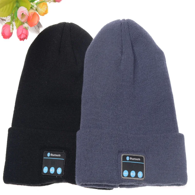 Knitting Pattern Unisex Music Wireless Custom Logo Winter Warm High Quality Bluetooth Beanie Hat
