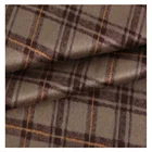 Wholesale 100% polyester Checkered suede knitted digital print brushed suede coat fabric