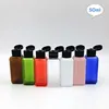 50ml PET empty square shampoo packaging flip cap plastic bottle with high quality