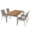 Outdoor wooden top dining set extendable dining table