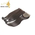 Wholesale best quality Brazilian 8a grade virgin hair bundles and closure for weave