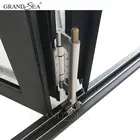 Hot Sale Double Glass Aluminum Accordion Exterior Low-E Glass Folding Doors